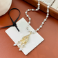 Elegant Peacock Pendant Faux Pearl Necklace