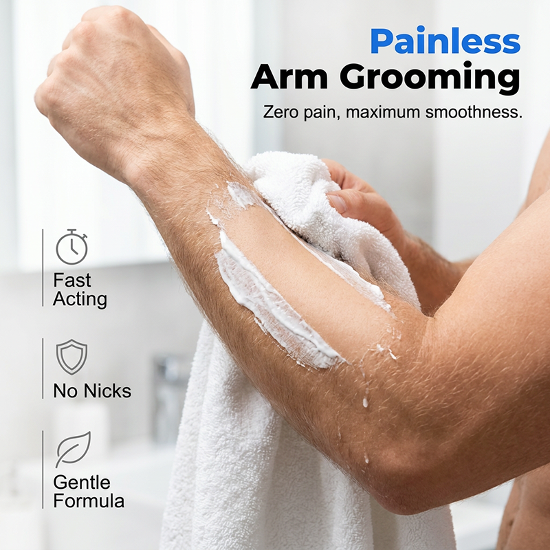 Men's Hair Removal Cream – No Stubble, No Pain