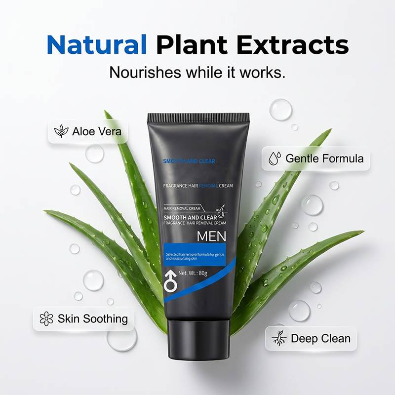 Men's Hair Removal Cream – No Stubble, No Pain