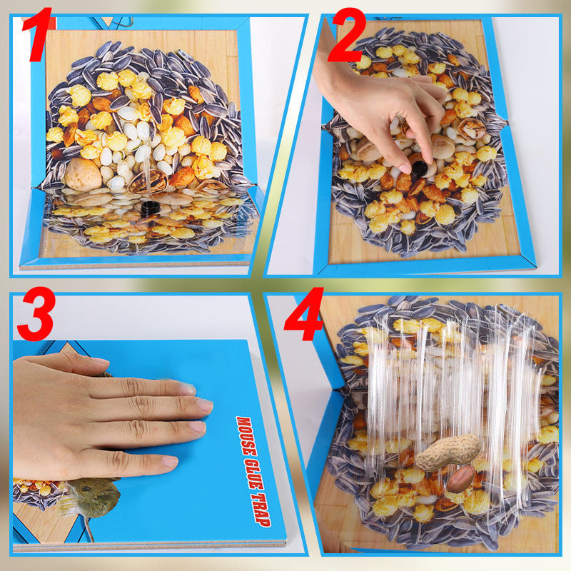Catch Mice Instantly! Heavy-Duty Disposable Mouse Glue Traps