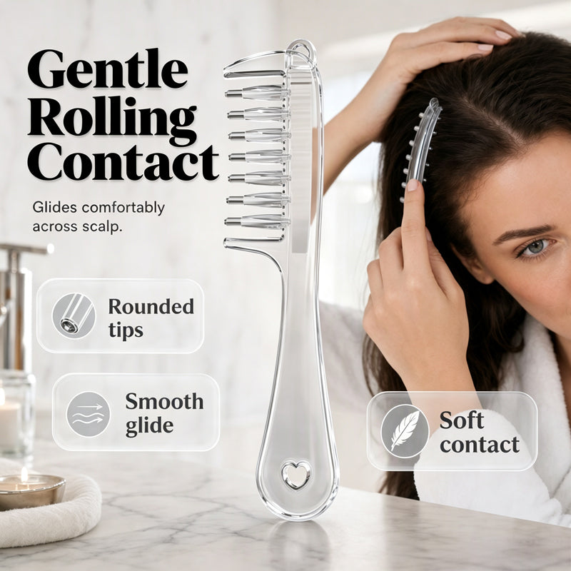 Apply Scalp Care Instantly! Precision Liquid Applicator Comb