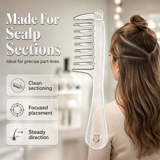 Apply Scalp Care Instantly! Precision Liquid Applicator Comb