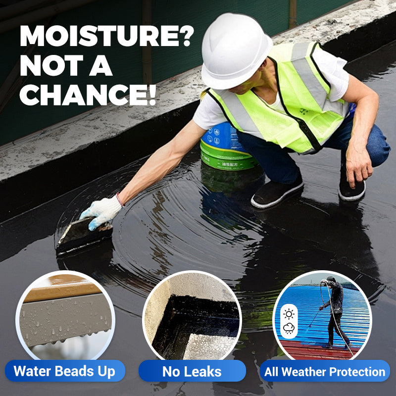 Seal Any Surface! UV-Resistant No-Crack Waterproof Coating