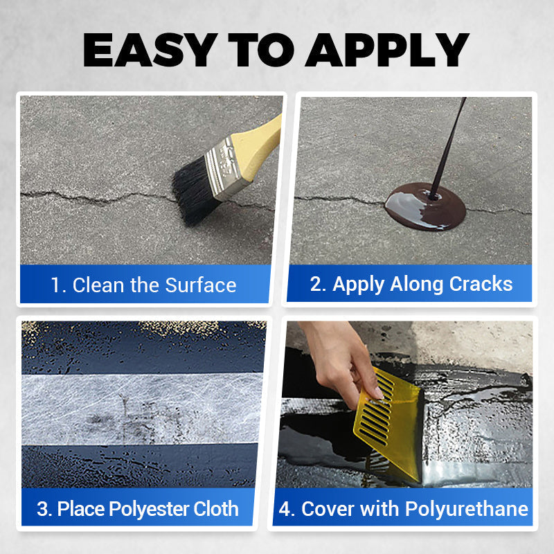 Seal Any Surface! UV-Resistant No-Crack Waterproof Coating