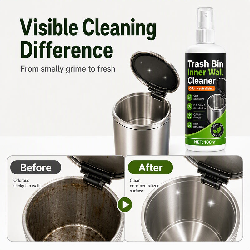 Trash Can Cleaner Spray – Deep-Clean, Deodorize, No Scrubbing