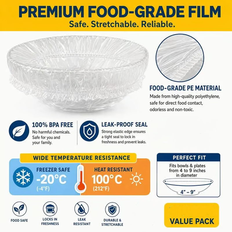 Seal Any Bowl Instantly! Stretch-Fit No-Slip Covers for Food, Shoes & Hair