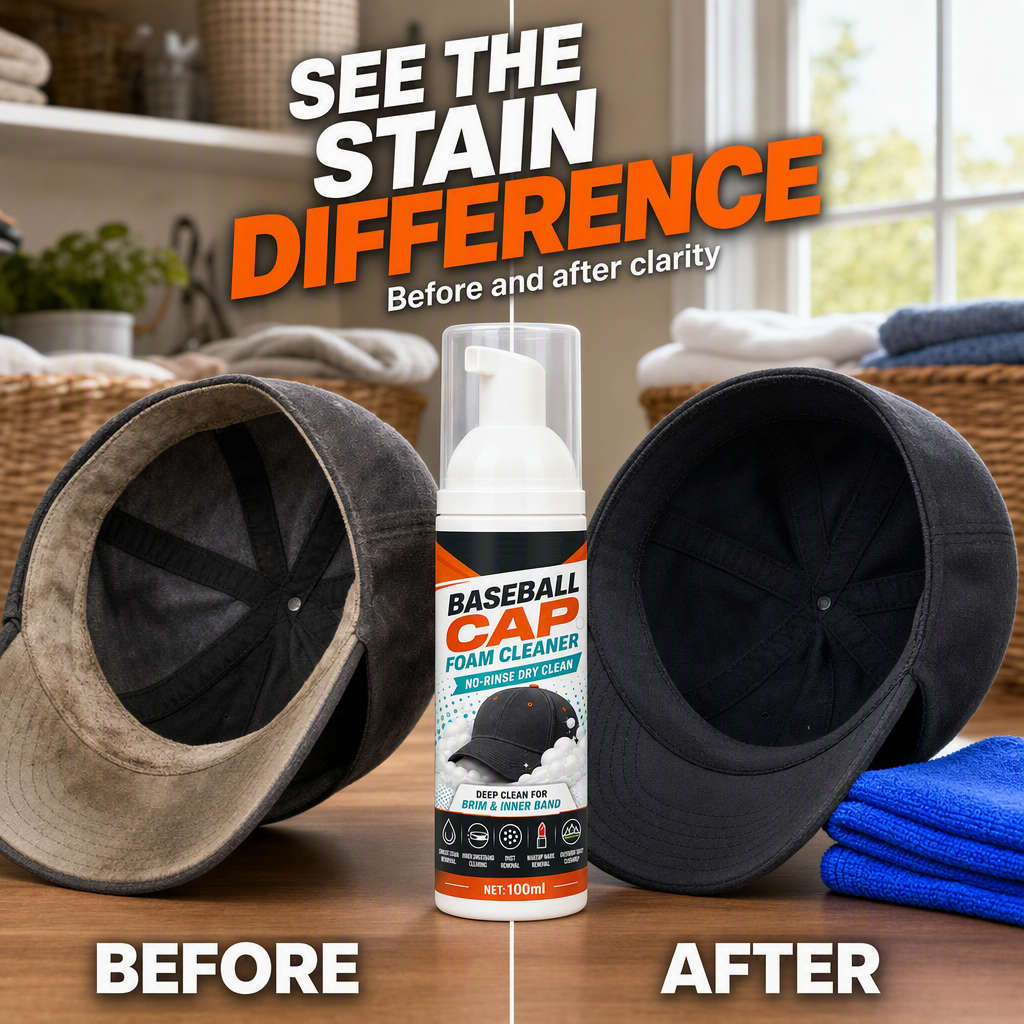 ✨Cap Foam Cleaner – No Rinse, No Sweat Stains