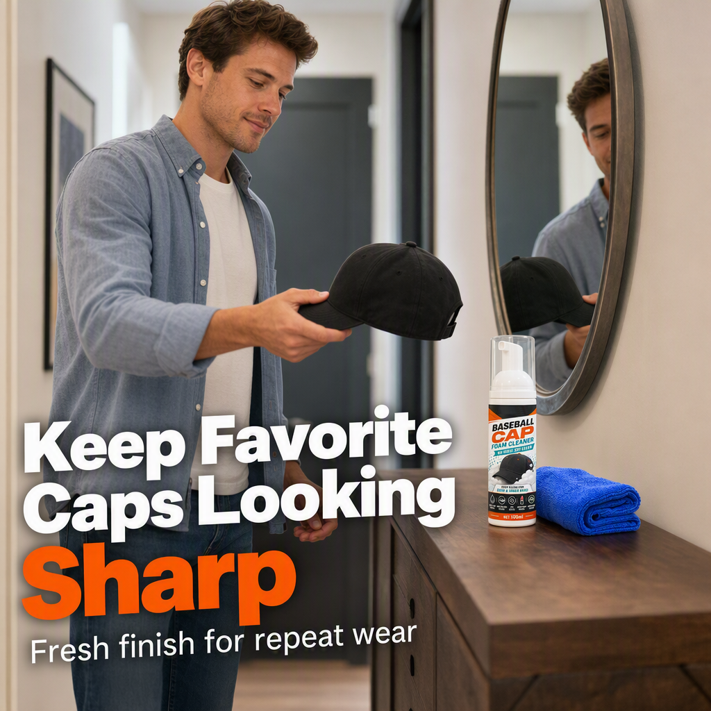 ✨Cap Foam Cleaner – No Rinse, No Sweat Stains