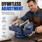 Clamp Any Angle Instantly! No-Mark 360° Swivel Bench Vise
