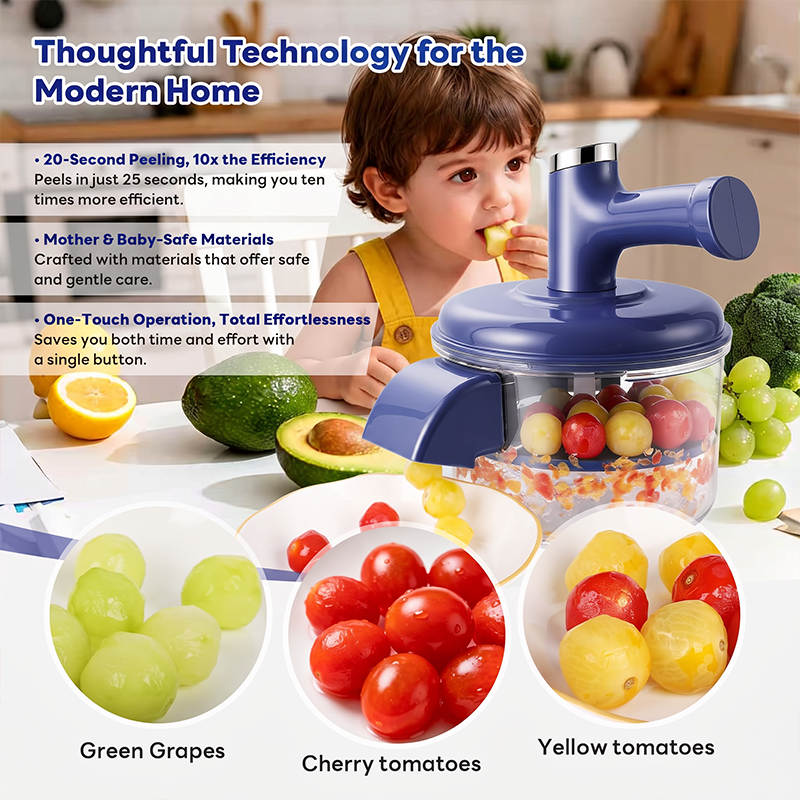 Peel Anything in Seconds! 2-in-1 Cordless Auto Peeler & Mixer