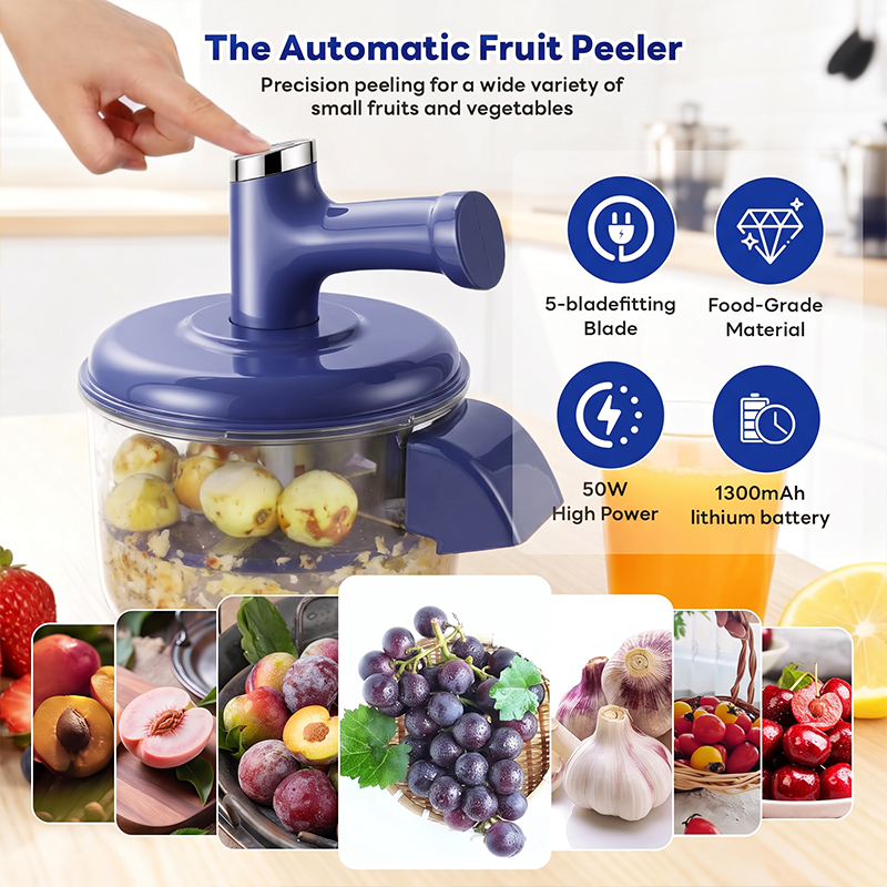 Peel Anything in Seconds! 2-in-1 Cordless Auto Peeler & Mixer