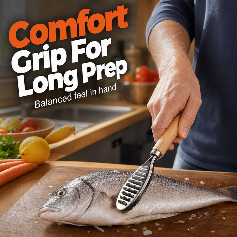 Fish Scaler – No Slip, No Mess