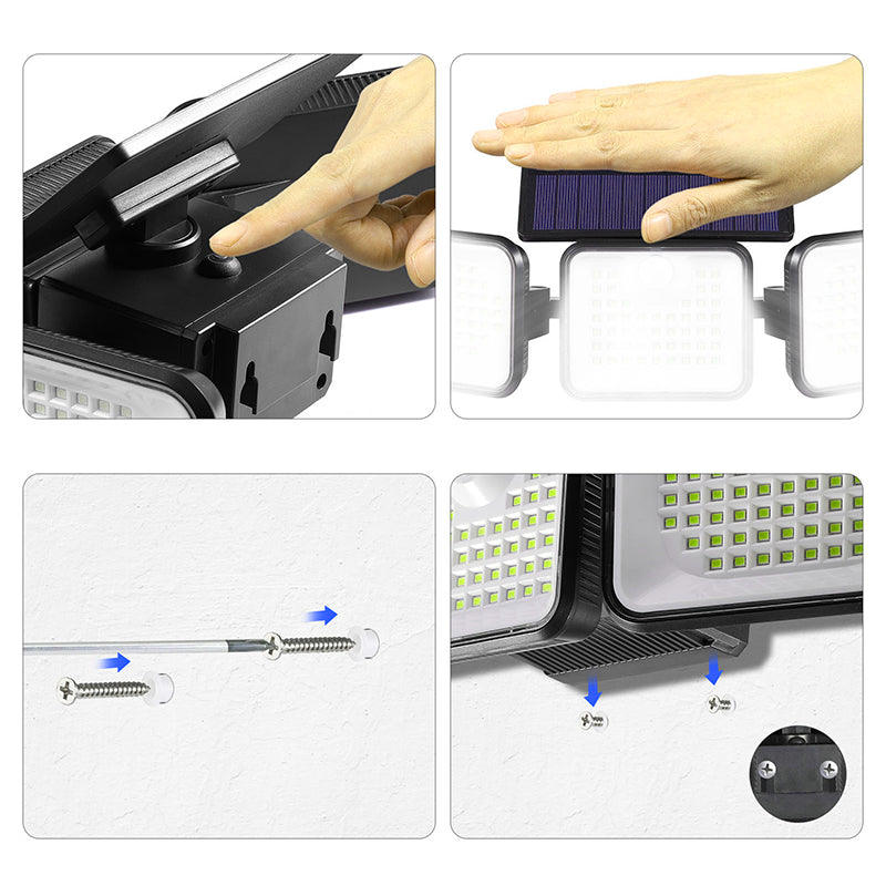 Light Any Area Instantly! No-Wire Motion-Sensor Solar Floodlight