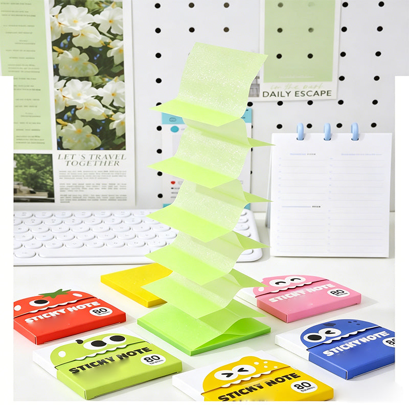 Grab Notes Instantly! No-Residue Pearlescent Pop-Up Sticky Notes