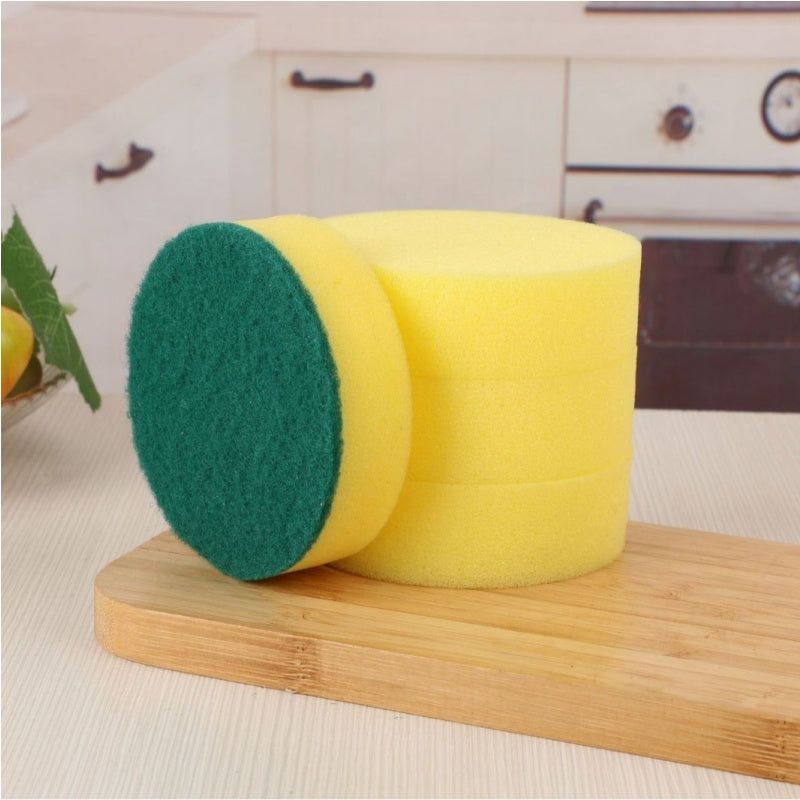 Double-Sided Round Sponge Scrubber