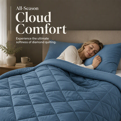 Sleep In Cloud Comfort Instantly! Brushed Microfiber Comforter Set