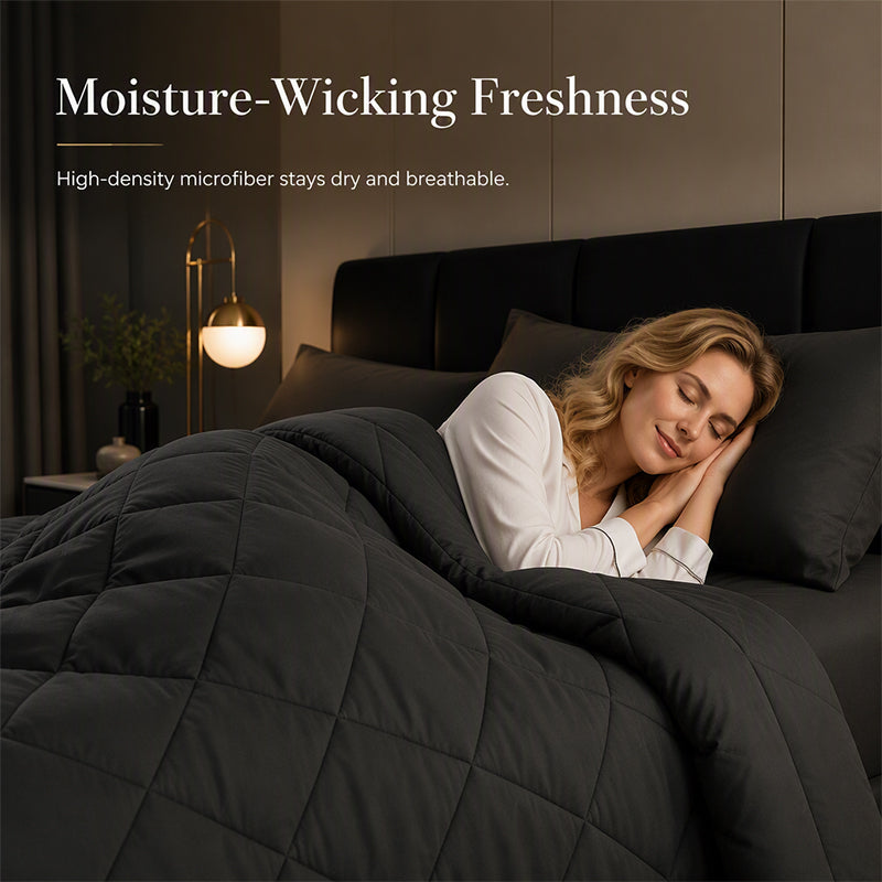 Sleep In Cloud Comfort Instantly! Brushed Microfiber Comforter Set