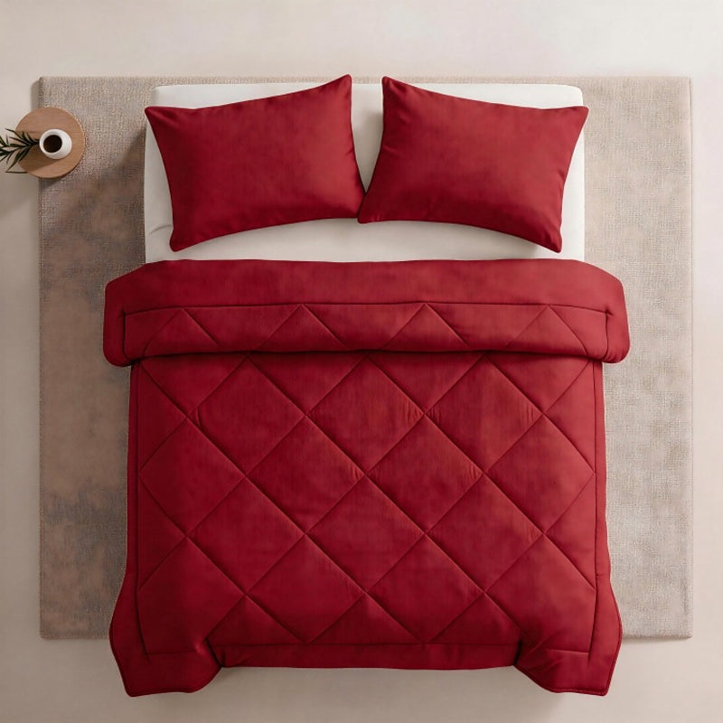 Sleep In Cloud Comfort Instantly! Brushed Microfiber Comforter Set