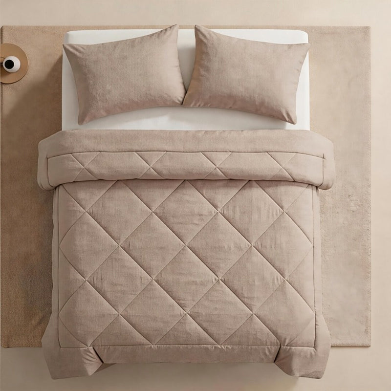 Sleep In Cloud Comfort Instantly! Brushed Microfiber Comforter Set
