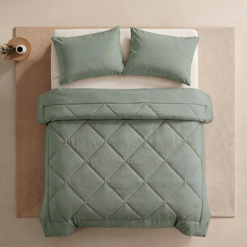 Sleep In Cloud Comfort Instantly! Brushed Microfiber Comforter Set