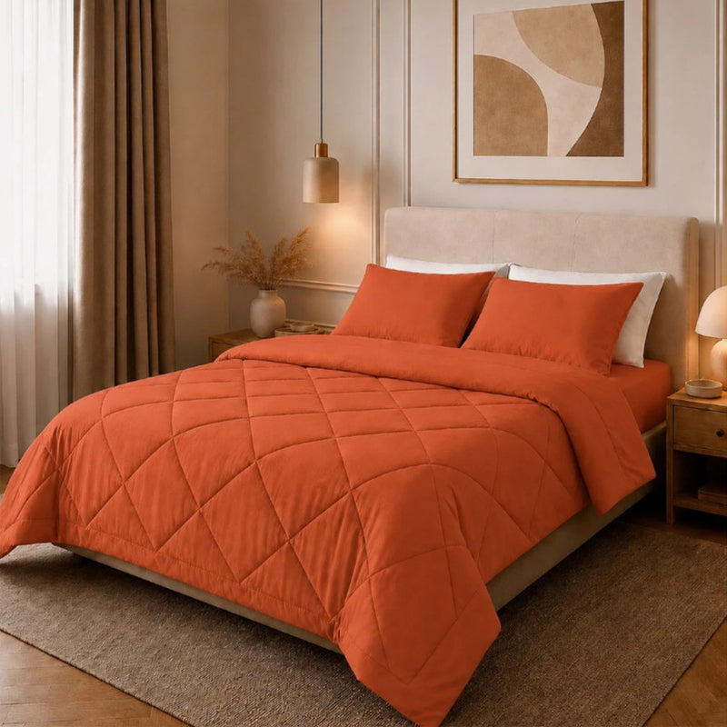Sleep In Cloud Comfort Instantly! Brushed Microfiber Comforter Set