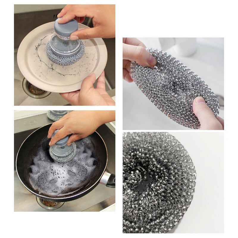 🥳HOT SALE🥳💞10K+ SOLD! Scrub Grease Instantly! No-Scratch Built-In Soap Dish Brush