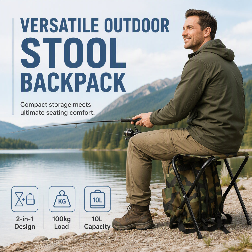 Sit Anywhere, Carry Everything! Heavy-Duty Folding Chair Backpack