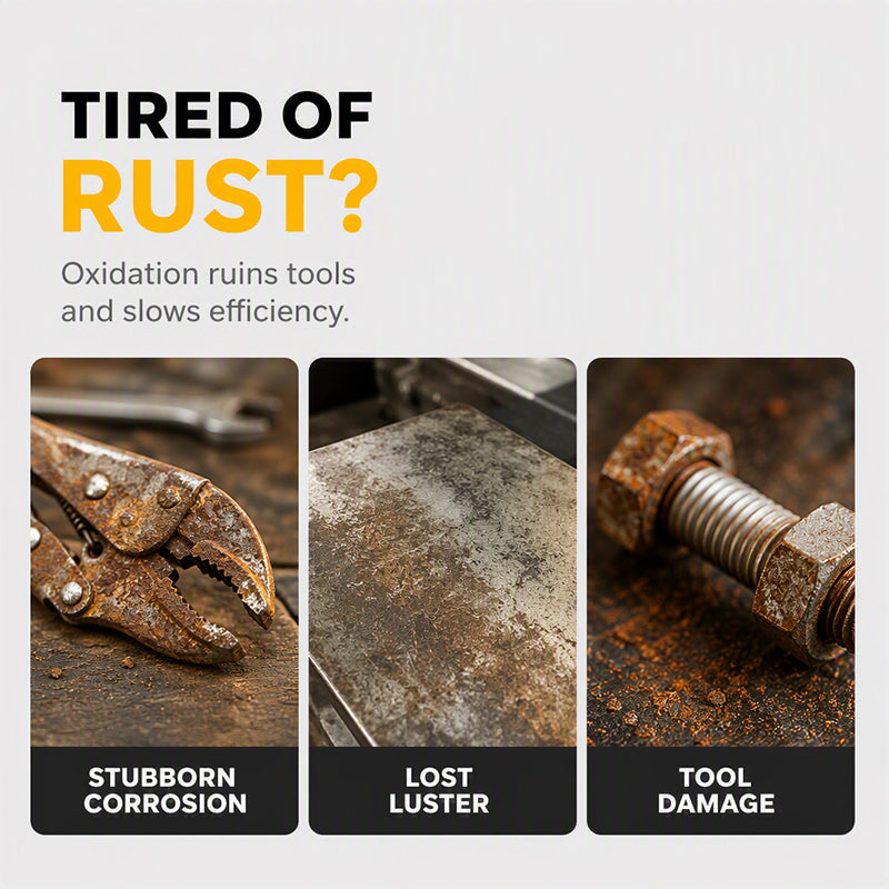 Dissolve Rust Instantly! Industrial-Strength No-Scrub Metal Restorer