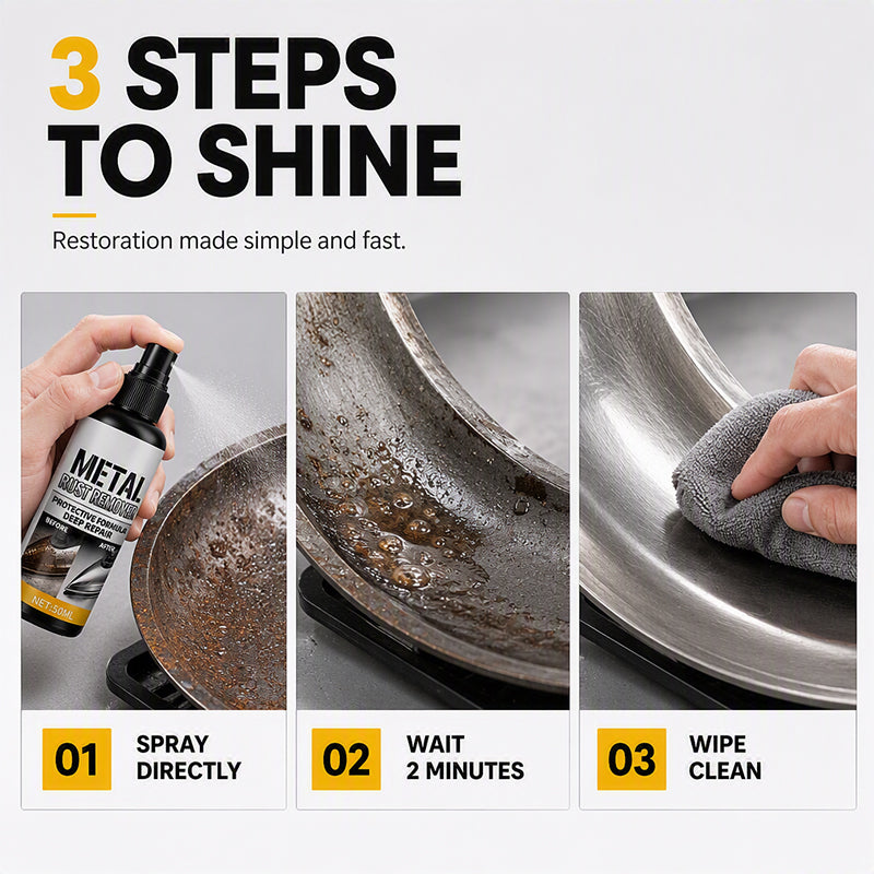 Dissolve Rust Instantly! Industrial-Strength No-Scrub Metal Restorer