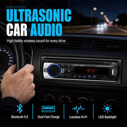 Stream Lossless Audio Instantly! No-Static Bluetooth 5.0 Car Player