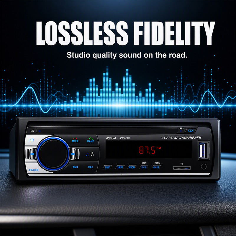 Stream Lossless Audio Instantly! No-Static Bluetooth 5.0 Car Player