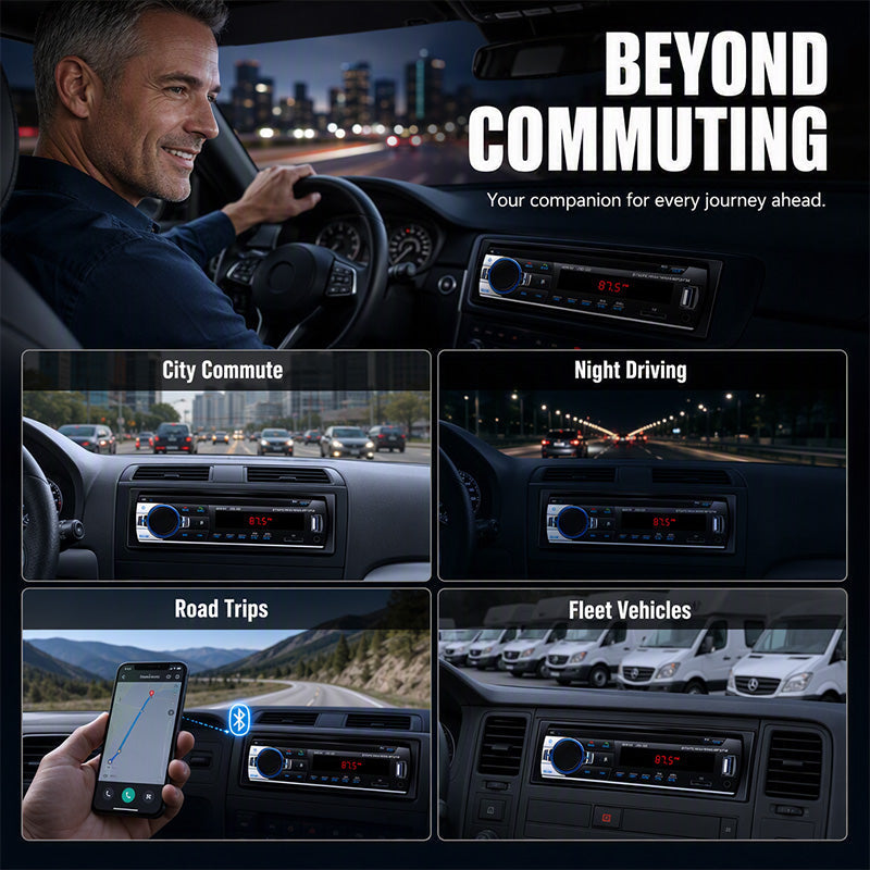Stream Lossless Audio Instantly! No-Static Bluetooth 5.0 Car Player