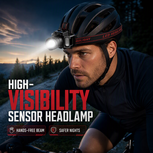 Illuminate Hands-Free Instantly! Motion Sensor Rechargeable Headlamp
