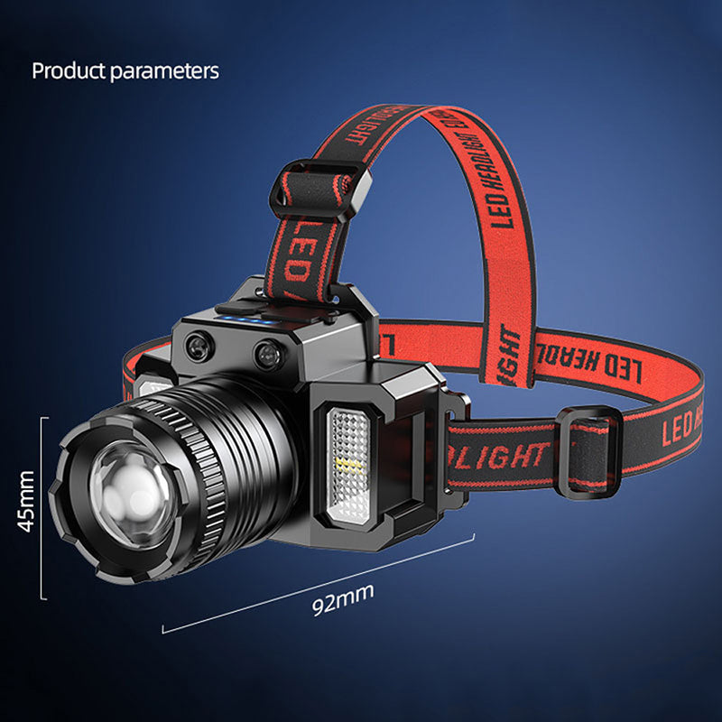 Illuminate Hands-Free Instantly! Motion Sensor Rechargeable Headlamp