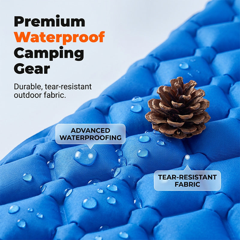 Inflate in 30 Seconds! Pocket-Sized No-Pump Camping Mat