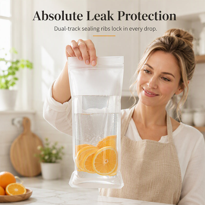 Seal Freshness Instantly! Leakproof No-Mess Reusable Storage Bags