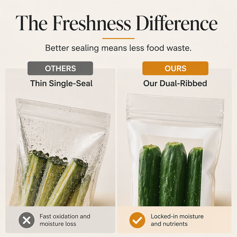 Seal Freshness Instantly! Leakproof No-Mess Reusable Storage Bags