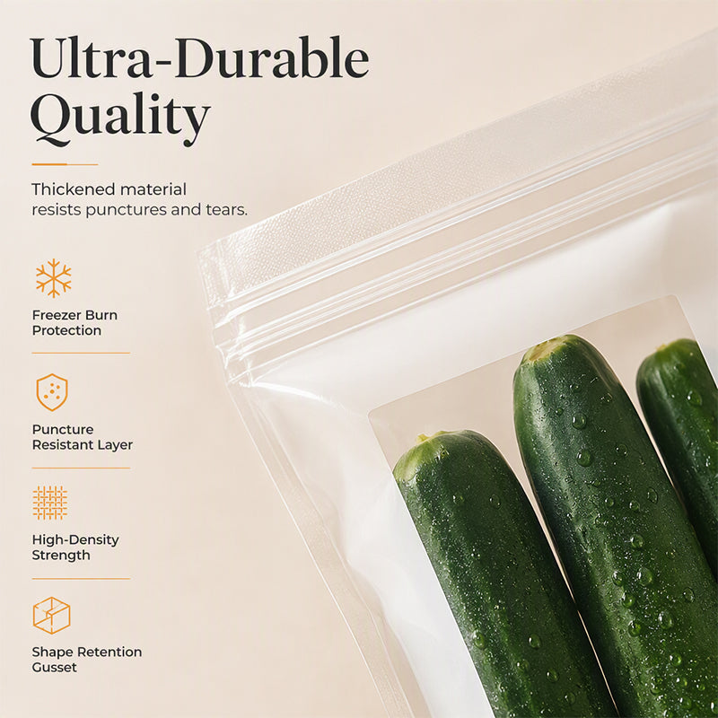 Seal Freshness Instantly! Leakproof No-Mess Reusable Storage Bags