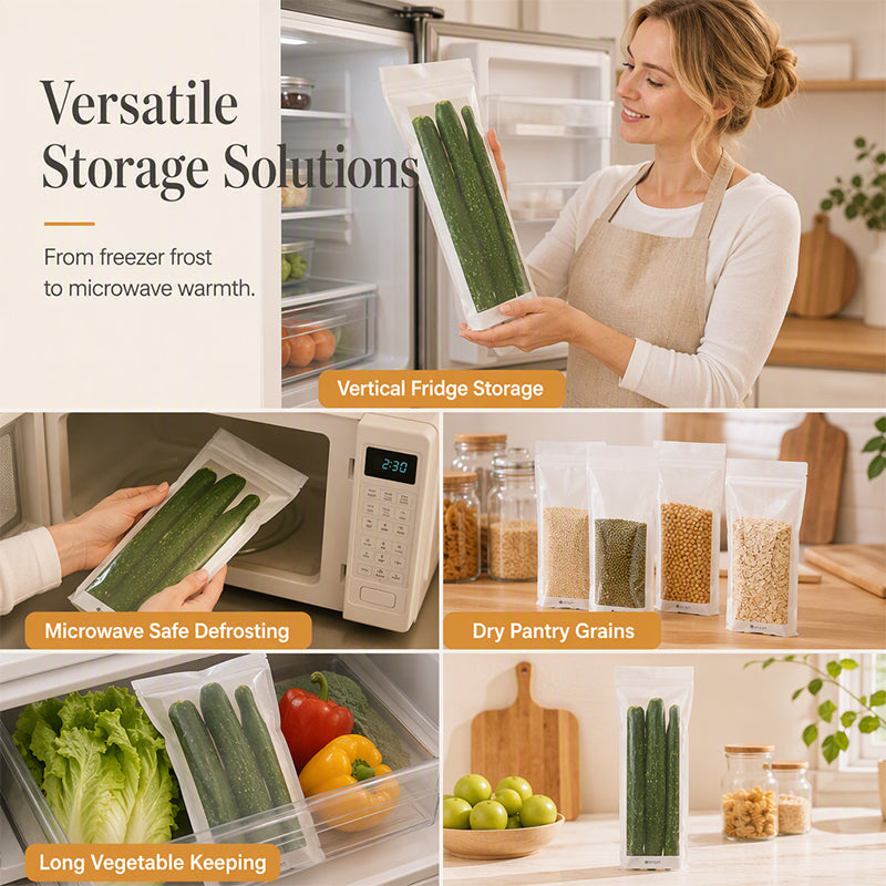Seal Freshness Instantly! Leakproof No-Mess Reusable Storage Bags