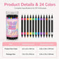 Create Nail Art Instantly! 24-Color Dual-Ended Nail Pens Set