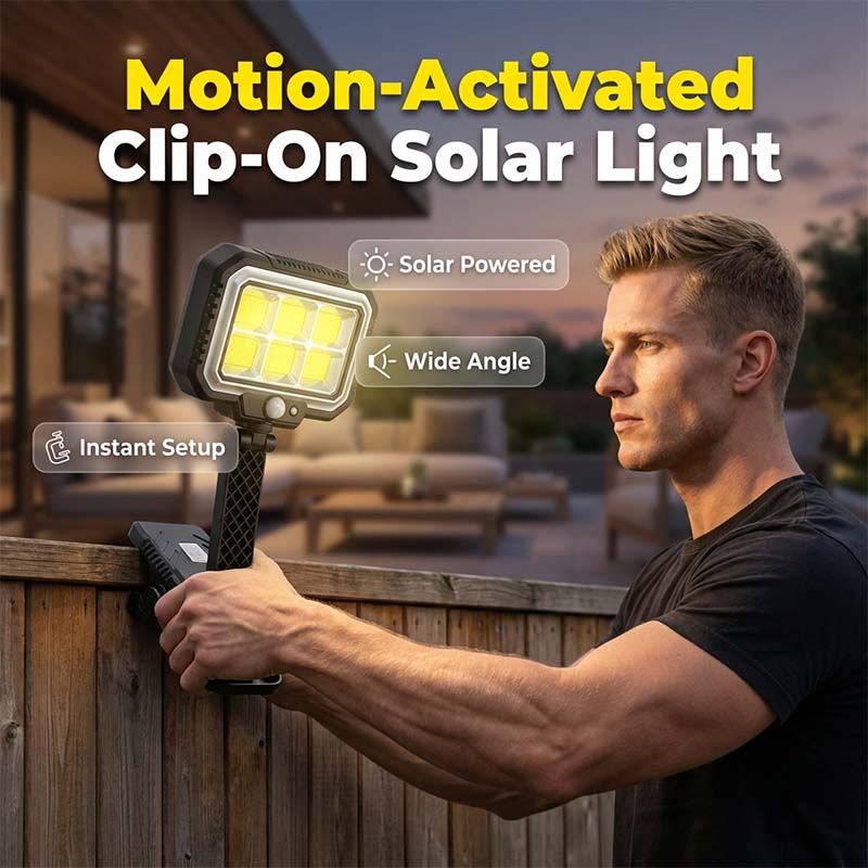 Light Up Anywhere Instantly! No-Wiring Clip-On Solar Light