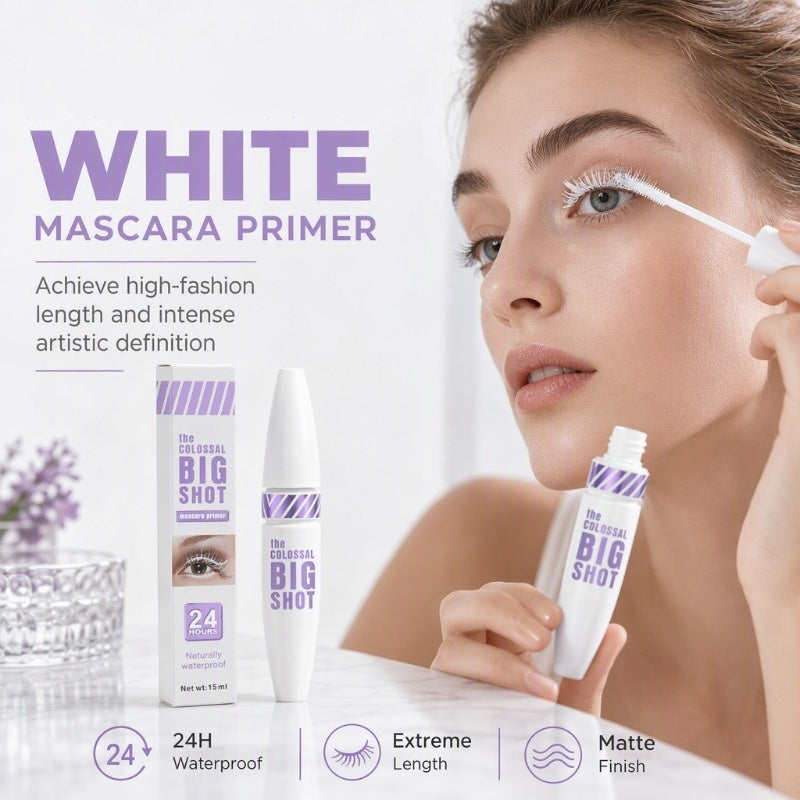 Double Lash Length Instantly! 24H No-Smudge White Primer
