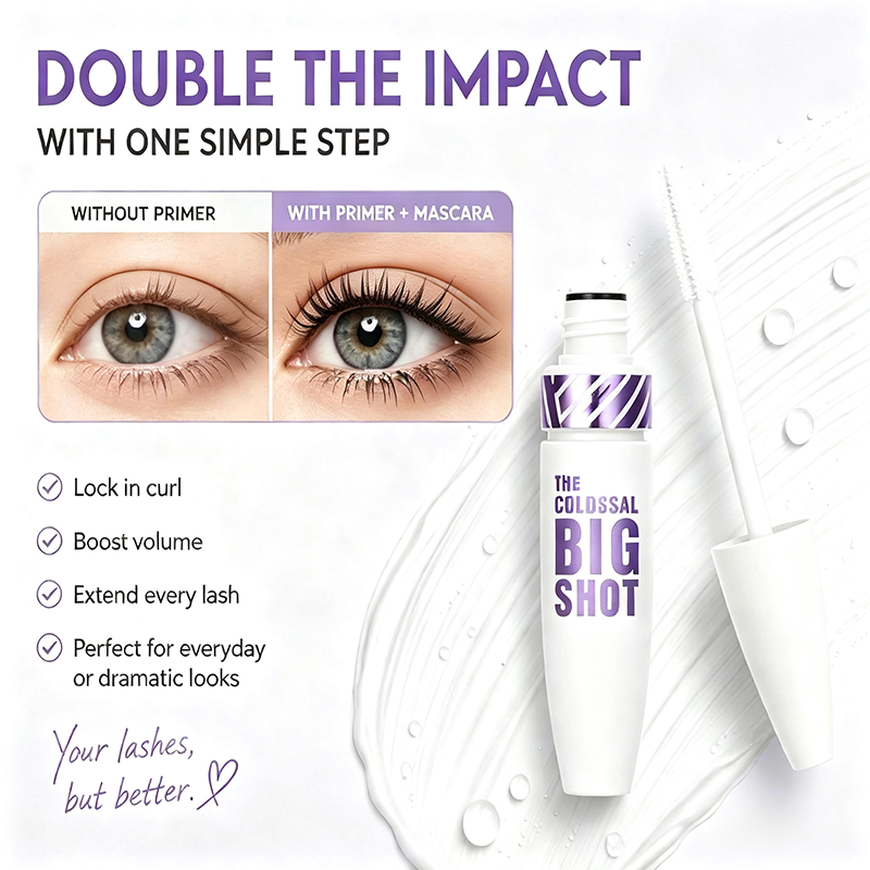Double Lash Length Instantly! 24H No-Smudge White Primer
