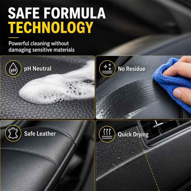 Clean Every Car Surface Instantly! pH-Neutral No-Drip Foam Spray
