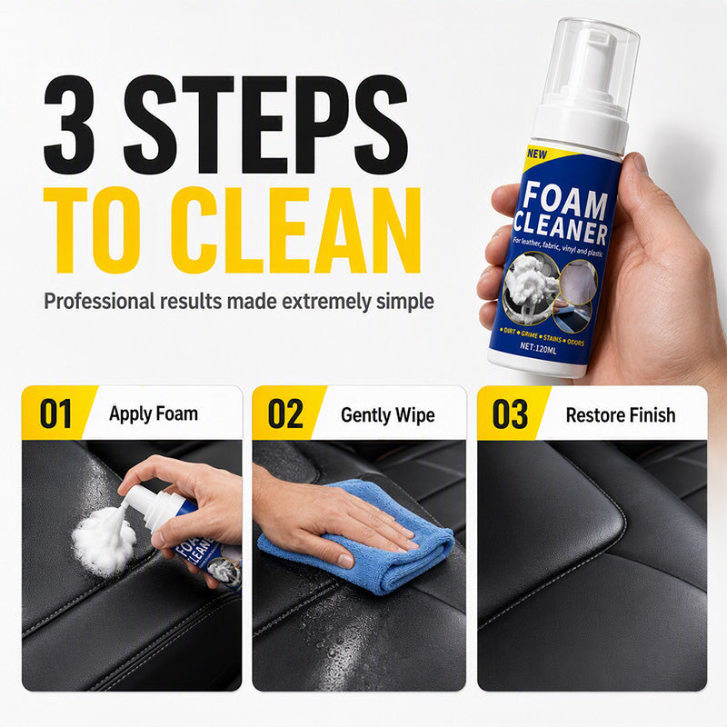Clean Every Car Surface Instantly! pH-Neutral No-Drip Foam Spray