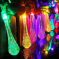 Light Up Anywhere Instantly! Solar No-Cord Waterdrop String Lights