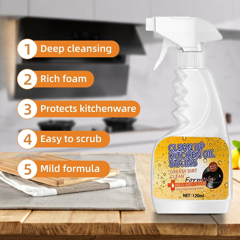 Cut Grease Instantly! No-Scrub Gentle Kitchen Degreaser Spray