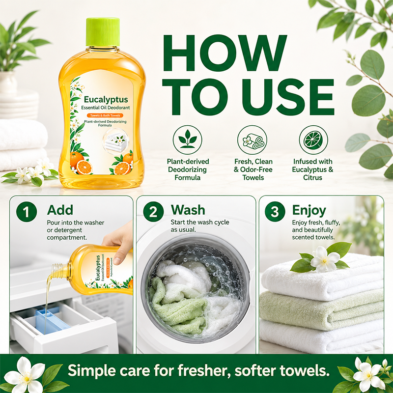 Refresh Towels Instantly! Enzyme No-Odor Soft-Fiber Cleaner