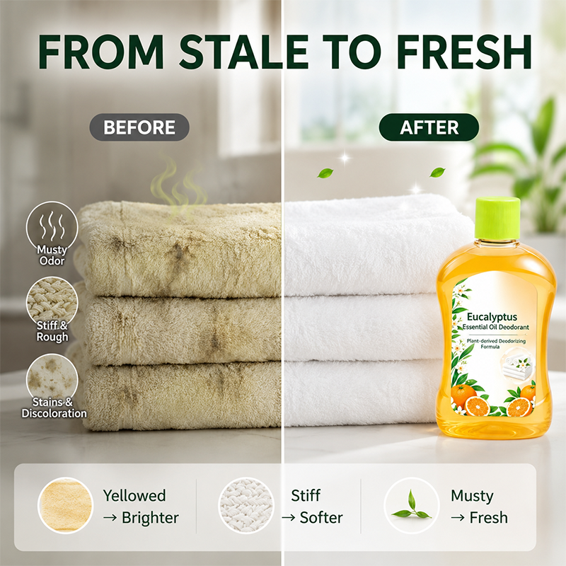 Refresh Towels Instantly! Enzyme No-Odor Soft-Fiber Cleaner