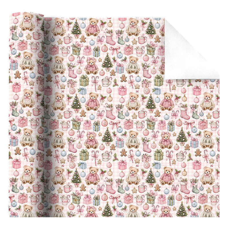 Cute Teddy Bear Christmas Gift Wrapping Paper
